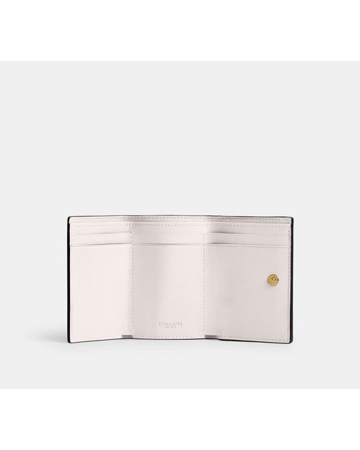 COACH Black Essential Mini Trifold Wallet