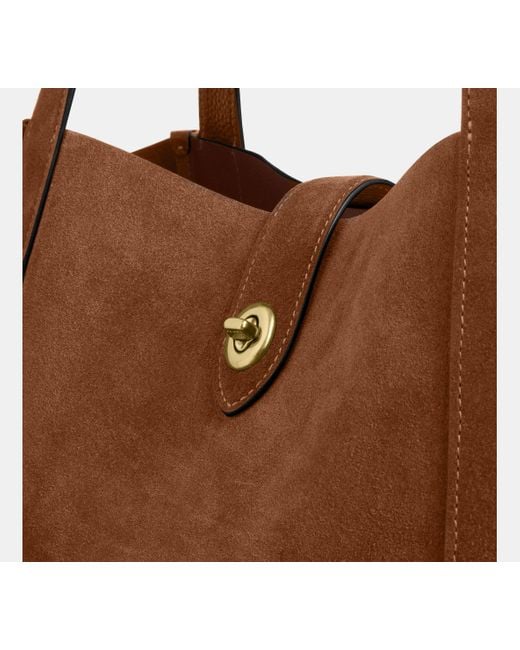 Borsa Larga Hadley Con Chiusura Girevole di COACH in Black