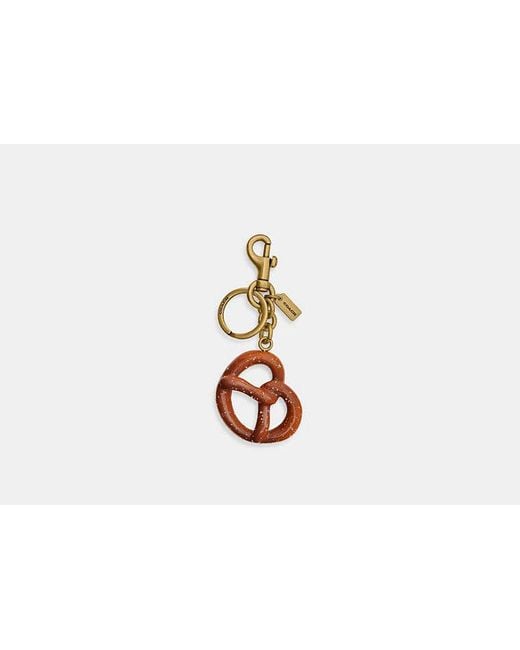 COACH Black Small Pretzel Bag Charm