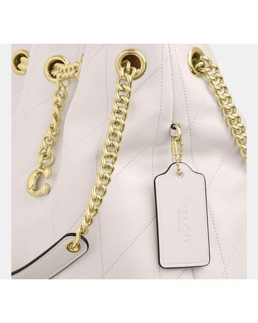 COACH Black Evelyn Shoulder Bag And Charm