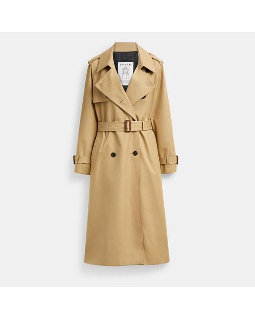 COACH Natural Relaxed Trench Coat