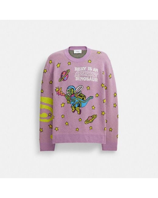 COACH Pink Cosmic Sweater for men