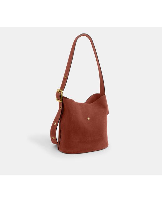 COACH Black Bleecker Bucket Bag