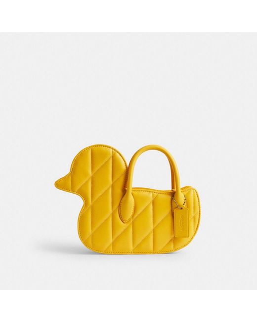 COACH Yellow Duck Bag With Quilting