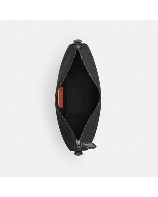 COACH Black Hall Soft Sling Bag 45 In Signature Jacquard for men