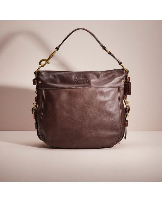 COACH Restored Large Zoe Bag in Brown Lyst