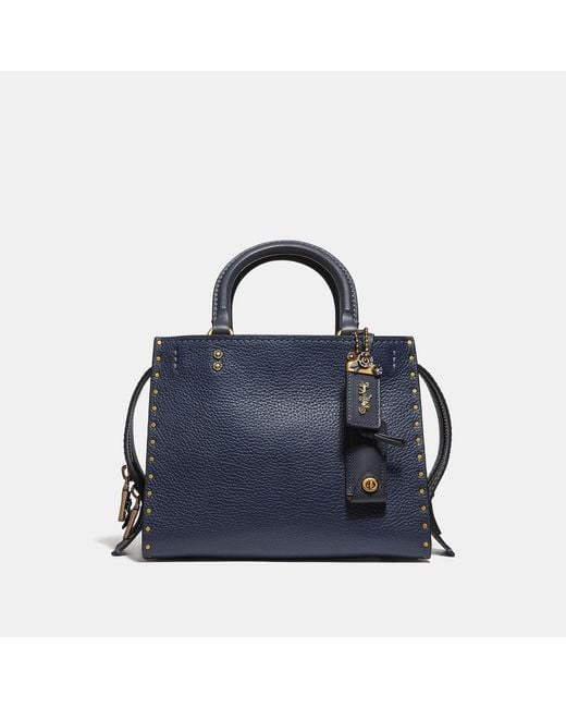 COACH Rogue 25 With Rivets in Blue Lyst