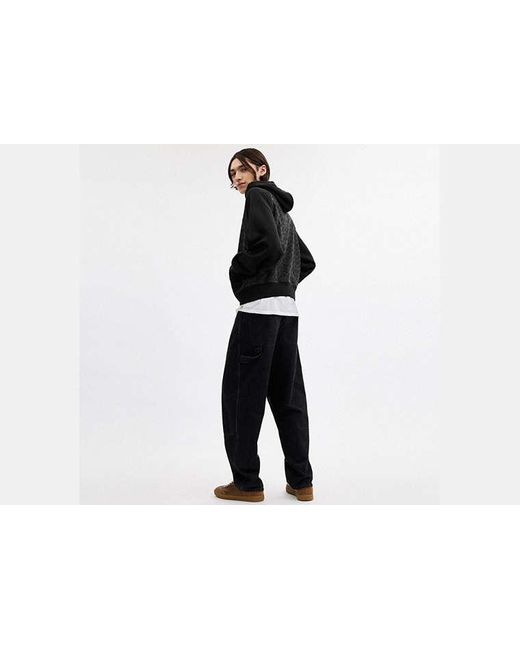 COACH Black Signature Hoodie for men