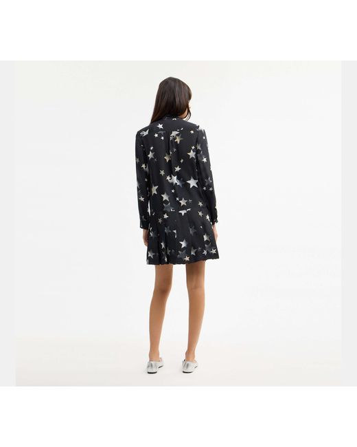 COACH Black Tie Neck Star Dress