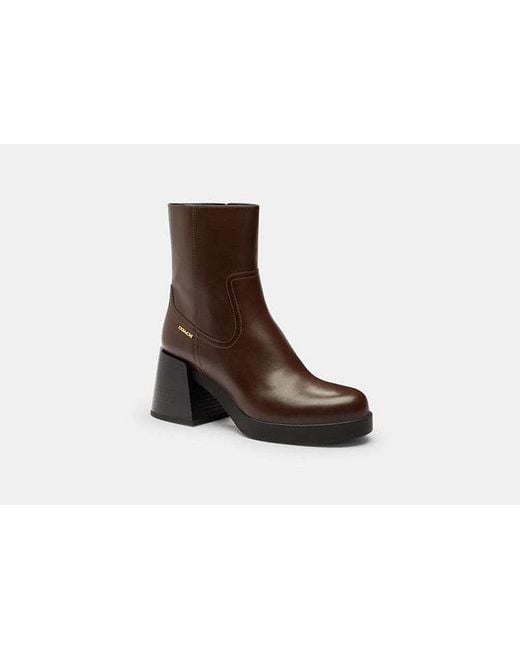 COACH Black Block Heel Boot