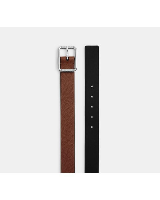 COACH Black Double Roller Buckle Belt for men