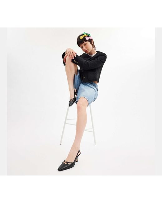 COACH Black Rowyn Slingback