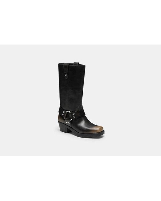 COACH Black Harness Boot
