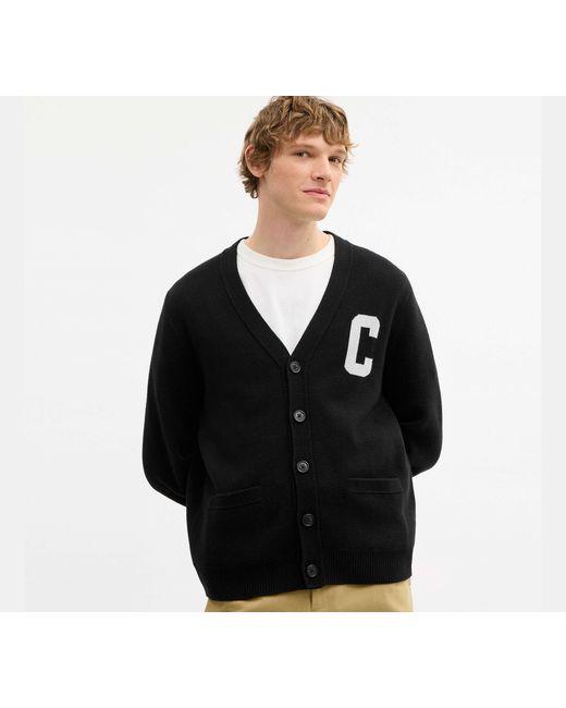 COACH Black Coach Cardigan for men