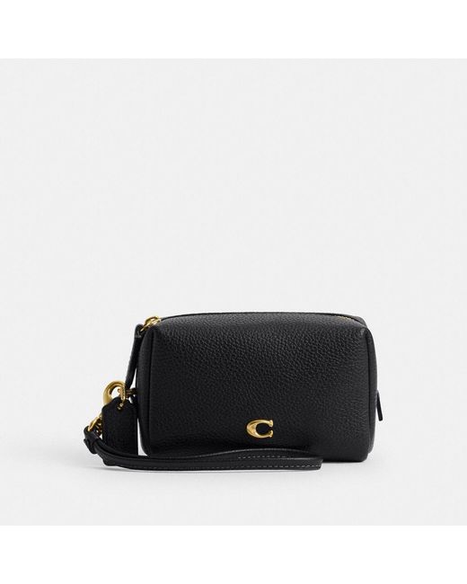 COACH Black Essential Mini Cosmetic Pouch