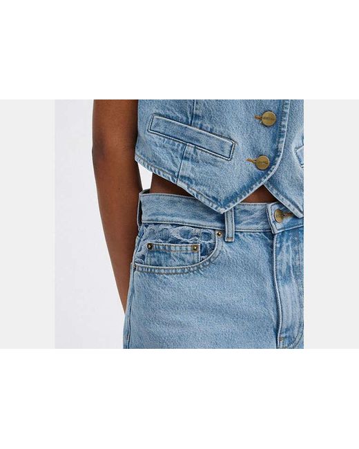 COACH Blue Loose Fit Jeans