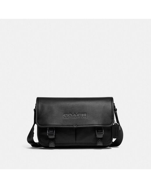 COACH Leather League Messenger Bag in Black for Men Lyst