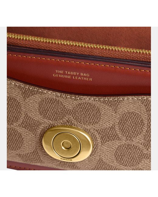 COACH Red Tabby Schultertasche 20 Aus Signature Canvas