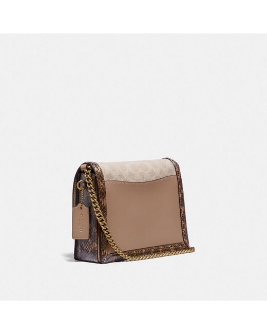 coach hutton snakeskin bag