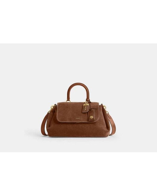COACH Brown Slouchy Rogue Top Handle Bag