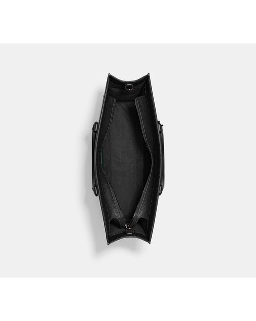 COACH Black Tote Bag 40 With Signature Canvas