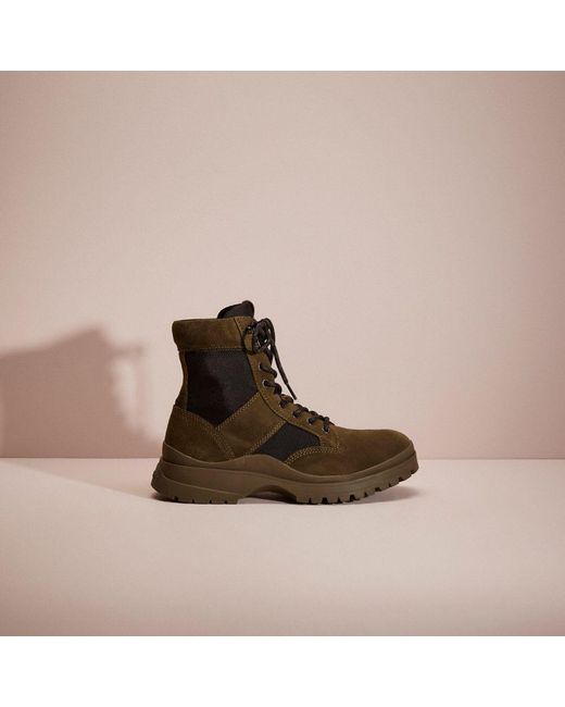 COACH Brown Restored Utility Boot for men