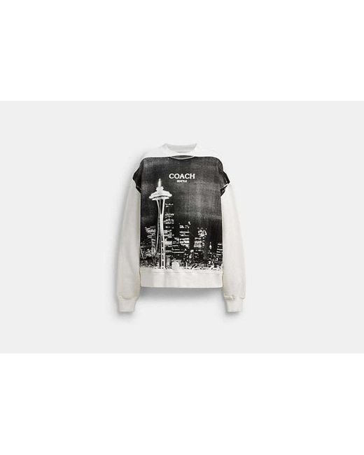 COACH Black Postcard Crewneck Sweatshirt