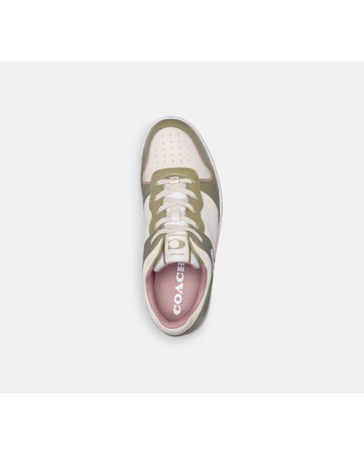 COACH White C201 Low Top Sneaker, Size 7.5