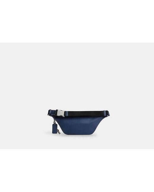 COACH Blue Warren Mini Belt Bag With Charms for men