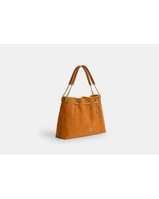 COACH Black Evelyn Shoulder Bag With Quilting And Charm