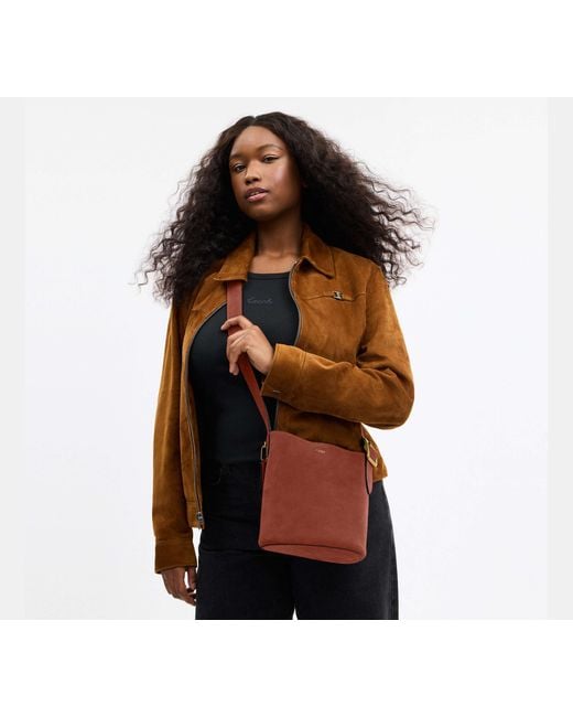 COACH Black Bleecker Bucket Bag 21