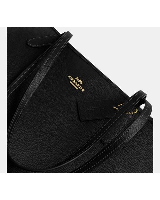 COACH Black City Tote Bag