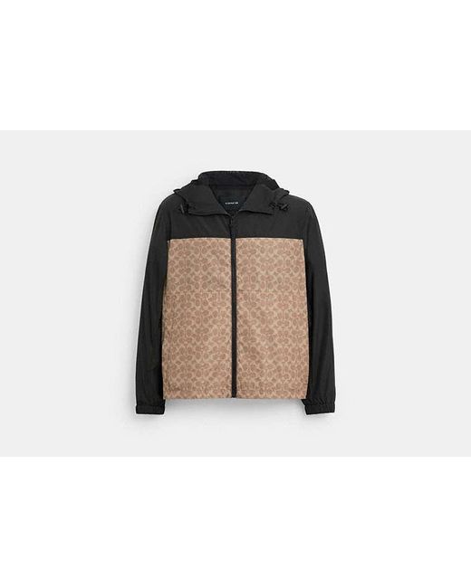 Coupe-Vent Zippé En Polyester Recyclé COACH pour homme en coloris Black
