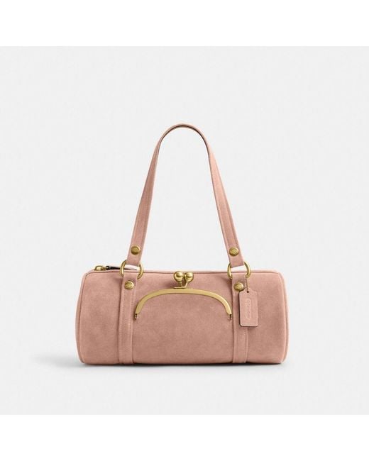 COACH Buy Now Kisslock Barrel Bag in Pink | Lyst
