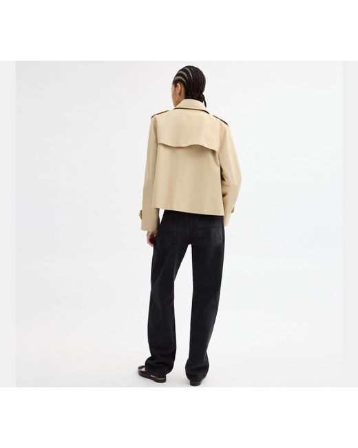 COACH Black Short Trench Coat