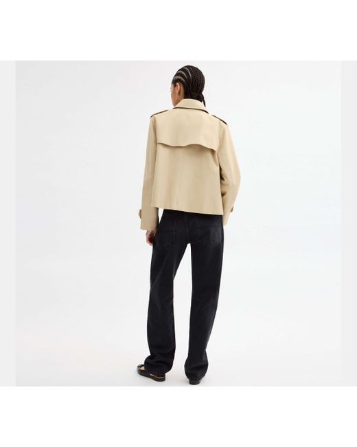 COACH Black Kurzer Trenchcoat