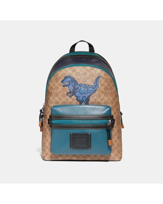 COACH Multicolor Academy Backpack In Signature Canvas With Rexy By Zhu Jingyi for men