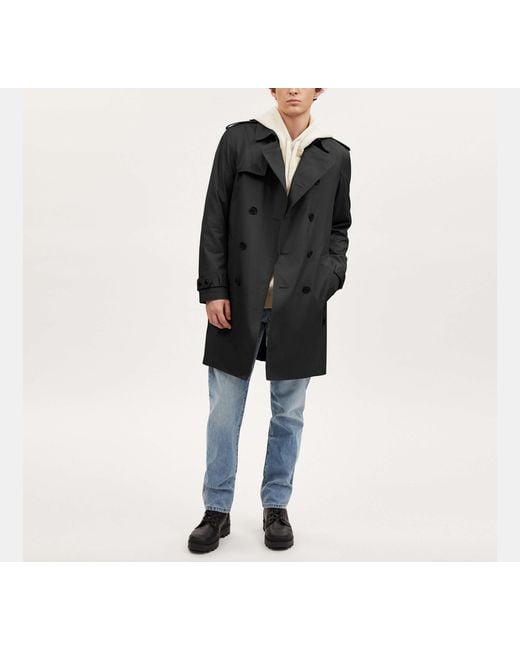 COACH Black Trench Coat for men