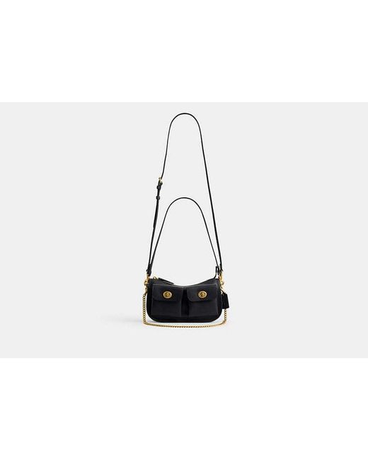 Sac Waverly À Double Fermeture Turnlock COACH en coloris Black
