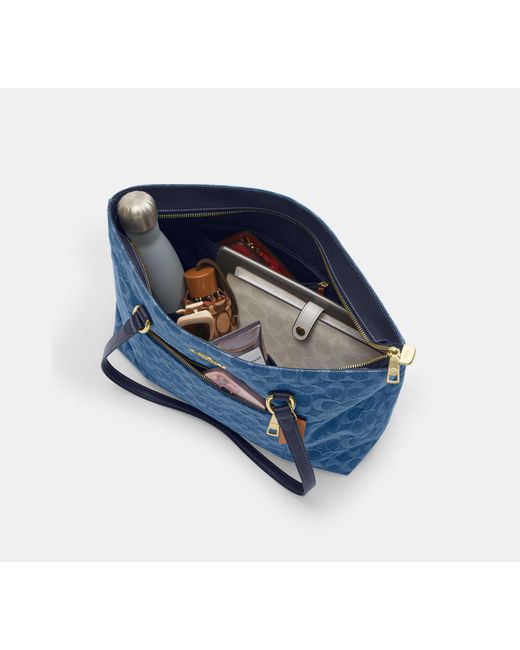 COACH Blue Station Tote Bag