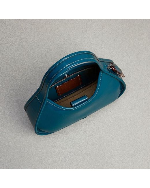 COACH Ergo Bag In Crinkle Patent Topia Leather in Blue Lyst