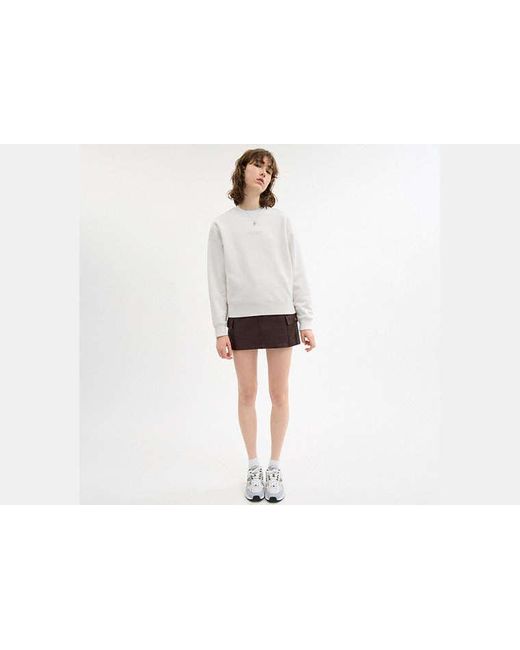 Suéter De Cuello Rojoondo En, Talla Grande COACH de color White