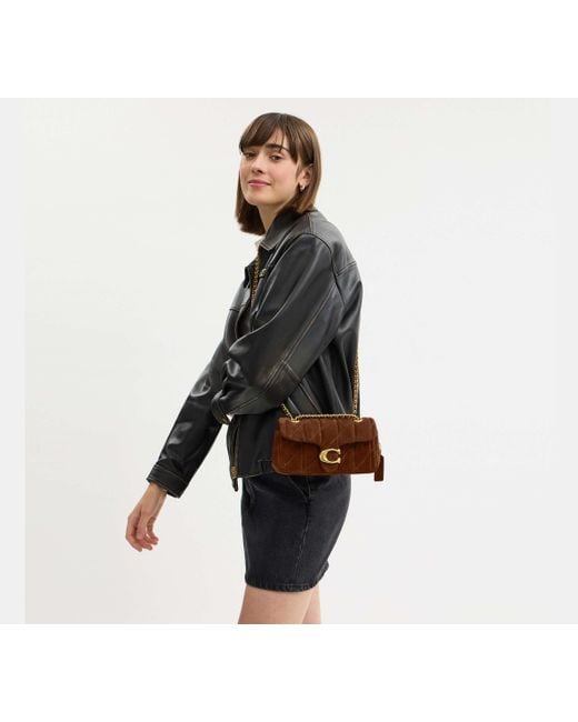 COACH Brown Tabby Schultertasche 20 Mit Steppung