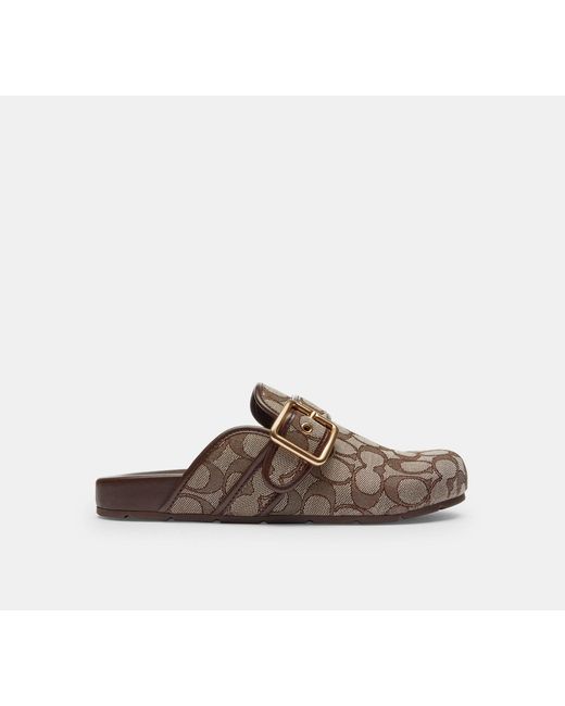 COACH Black Archival Buckle Clog