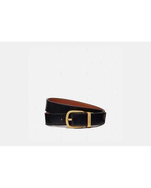 COACH Black Harness Buckle Reversible Belt%2c 25mm