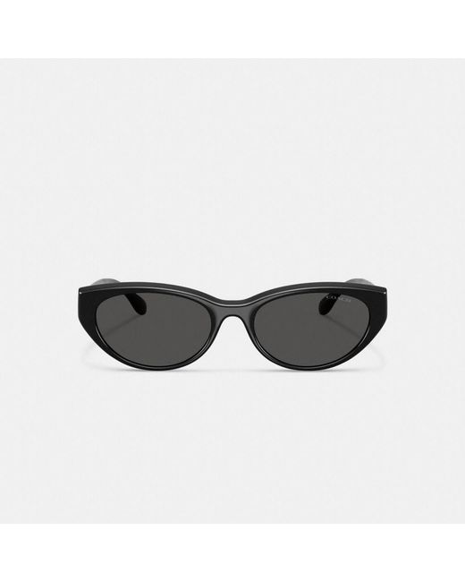 COACH Black C Hardware Oval Cat Eye Sunglasses