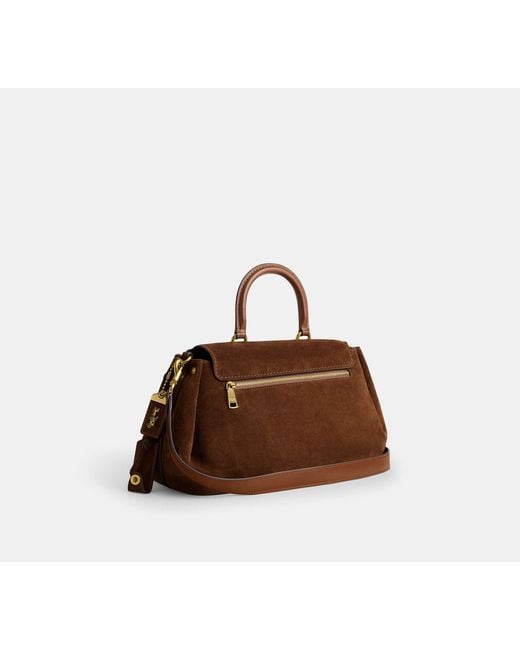 COACH Brown Slouchy Rogue Top Handle Bag