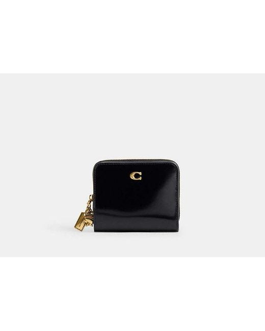 COACH Black Essential Billfold Wallet With Charms