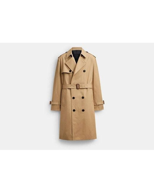 COACH Natural Relaxed Trench Coat for men