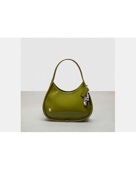 COACH Green Ergo Bag In Crinkle Patent Coachtopia Leather